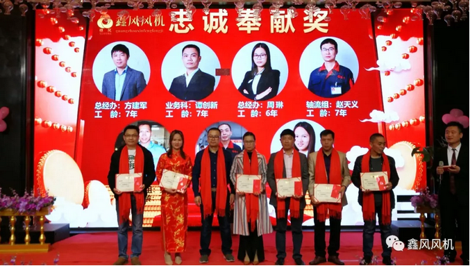 鑫風風機忠誠奉獻獎 鑫風風機忠誠奉獻獎